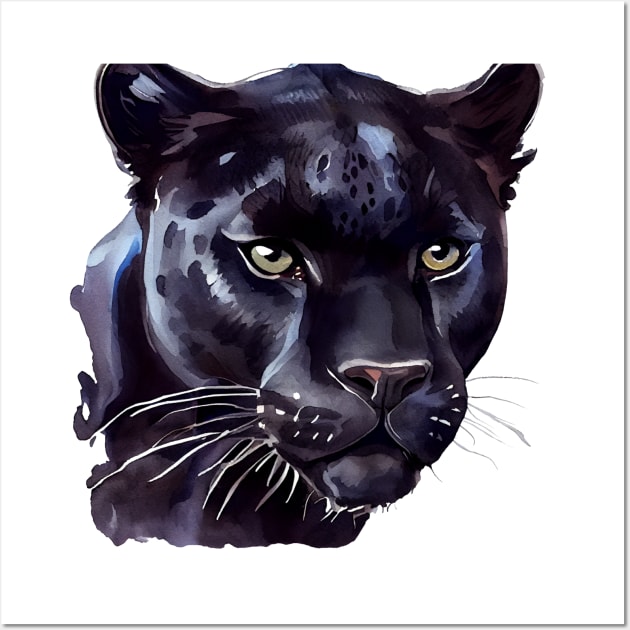 Black Panther Watercolor Painting Art Wall Art by KOTOdesign